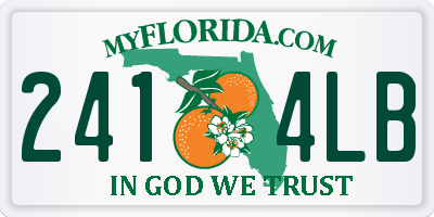 FL license plate 2414LB