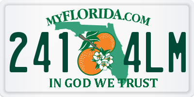 FL license plate 2414LM