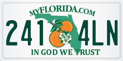 FL license plate 2414LN