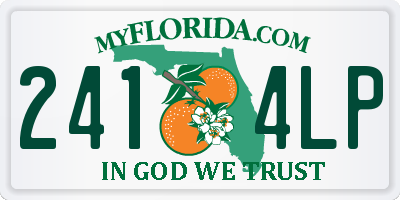 FL license plate 2414LP
