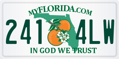 FL license plate 2414LW