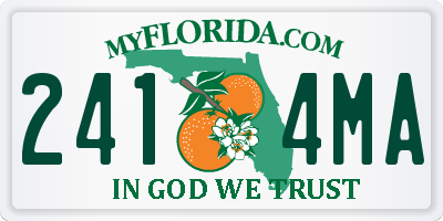 FL license plate 2414MA