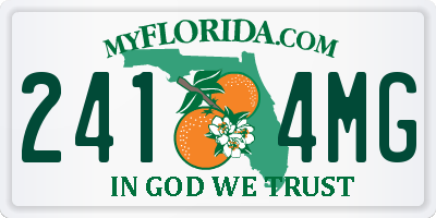 FL license plate 2414MG