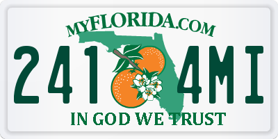 FL license plate 2414MI