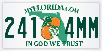 FL license plate 2414MM