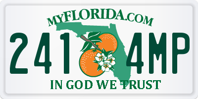 FL license plate 2414MP
