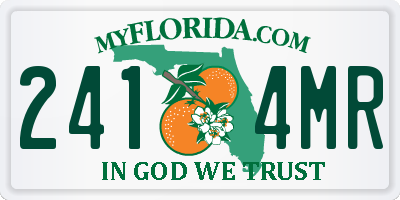 FL license plate 2414MR
