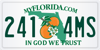 FL license plate 2414MS