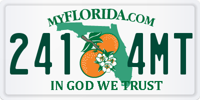 FL license plate 2414MT