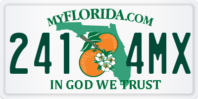 FL license plate 2414MX