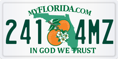 FL license plate 2414MZ