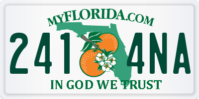FL license plate 2414NA