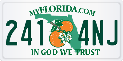 FL license plate 2414NJ