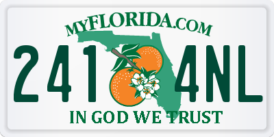 FL license plate 2414NL