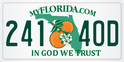 FL license plate 2414OD