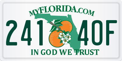 FL license plate 2414OF