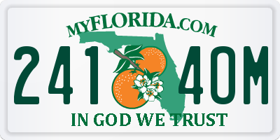 FL license plate 2414OM
