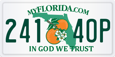 FL license plate 2414OP