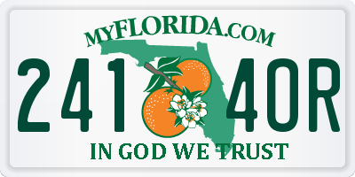 FL license plate 2414OR