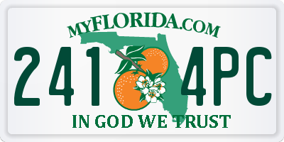 FL license plate 2414PC