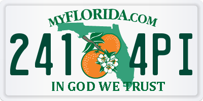 FL license plate 2414PI