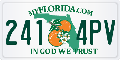 FL license plate 2414PV