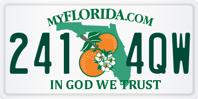 FL license plate 2414QW