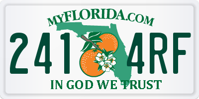 FL license plate 2414RF