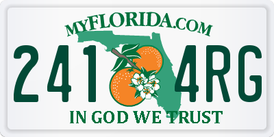 FL license plate 2414RG