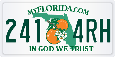 FL license plate 2414RH