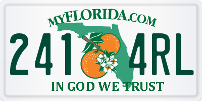 FL license plate 2414RL