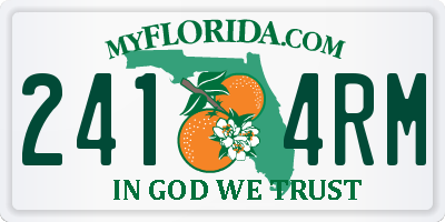 FL license plate 2414RM