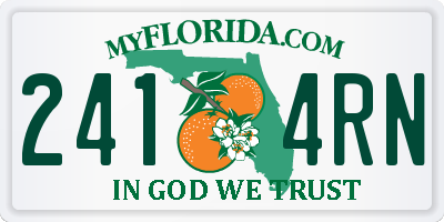 FL license plate 2414RN