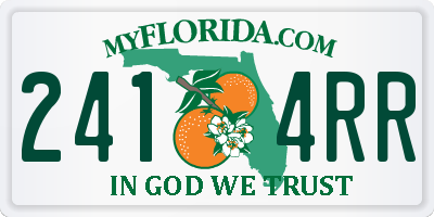 FL license plate 2414RR