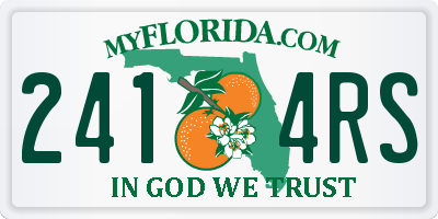 FL license plate 2414RS