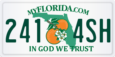 FL license plate 2414SH