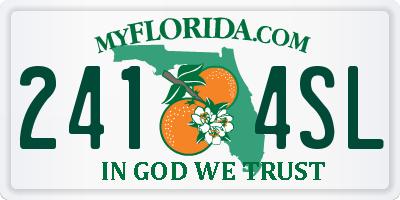 FL license plate 2414SL