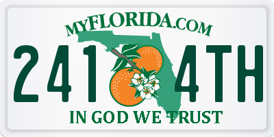 FL license plate 2414TH