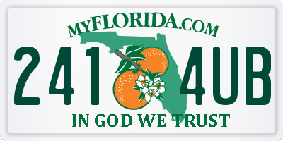 FL license plate 2414UB