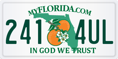 FL license plate 2414UL