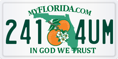 FL license plate 2414UM