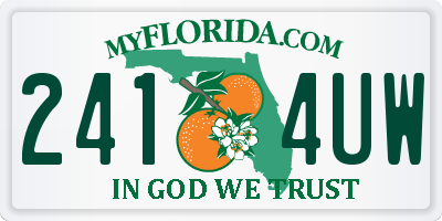FL license plate 2414UW