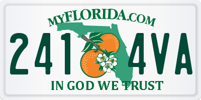 FL license plate 2414VA