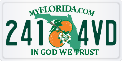 FL license plate 2414VD