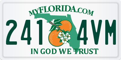 FL license plate 2414VM