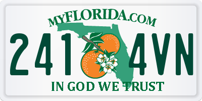 FL license plate 2414VN