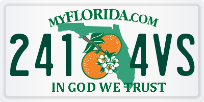 FL license plate 2414VS
