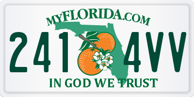 FL license plate 2414VV