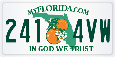 FL license plate 2414VW