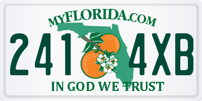 FL license plate 2414XB